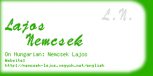 lajos nemcsek business card